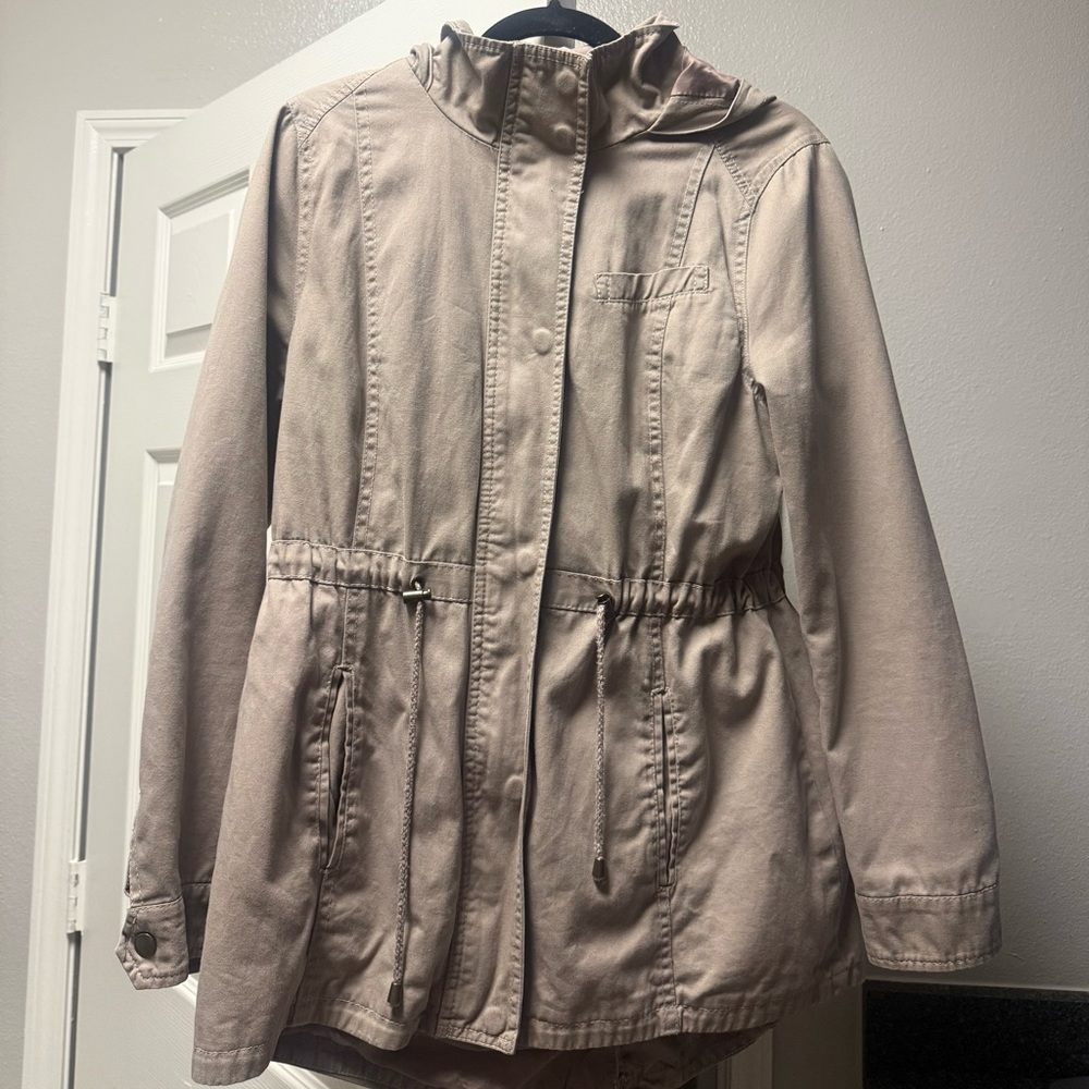 Women’s Lightweight Hooded Anorak Jacket - Beige